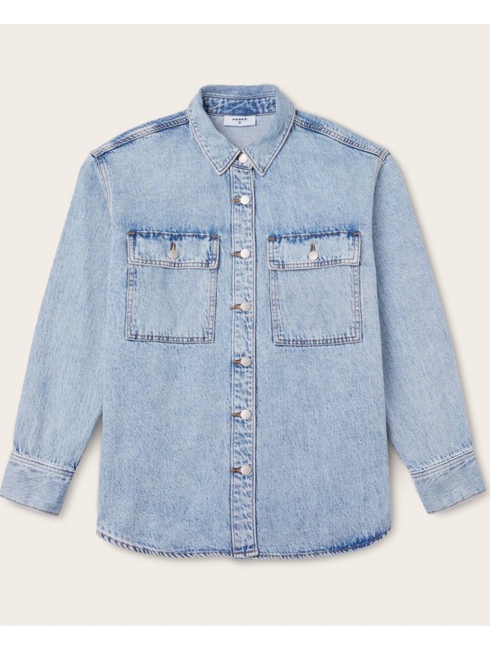 Parke x Target Light Wash Denim Shacket